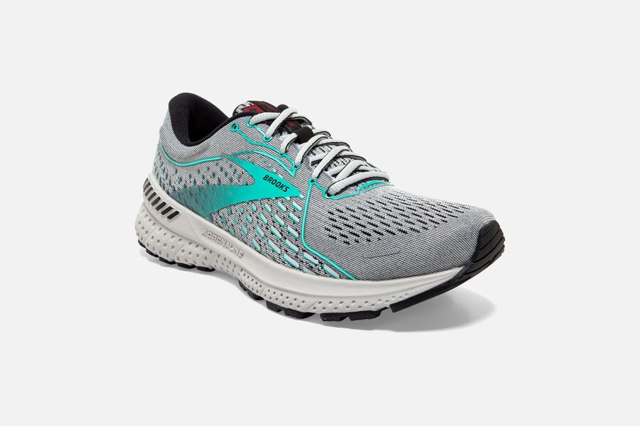 Brooks Adrenaline GTS 21 Road Running Shoes - Womens - Grey - MR4897065